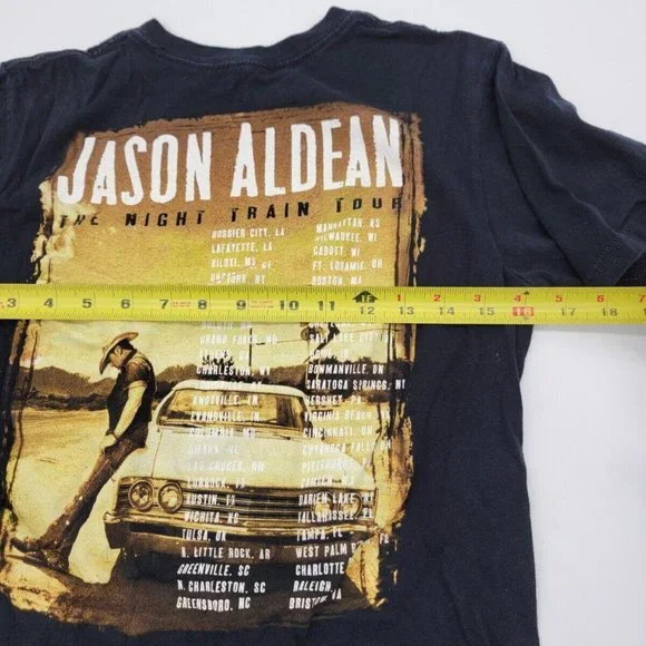 Jason Aldean The Night Train Tour T-Shirt Mens Sz S Concert Country Music - Picture 4 of 4